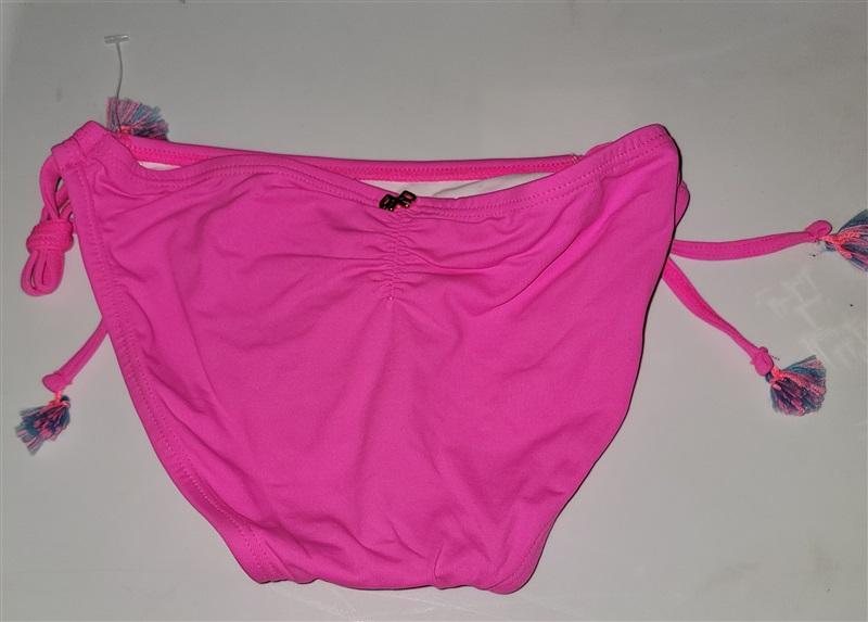 NWOT PIlyq 10 Girls Hot Pink Side Tie Bikini Bottom 98332