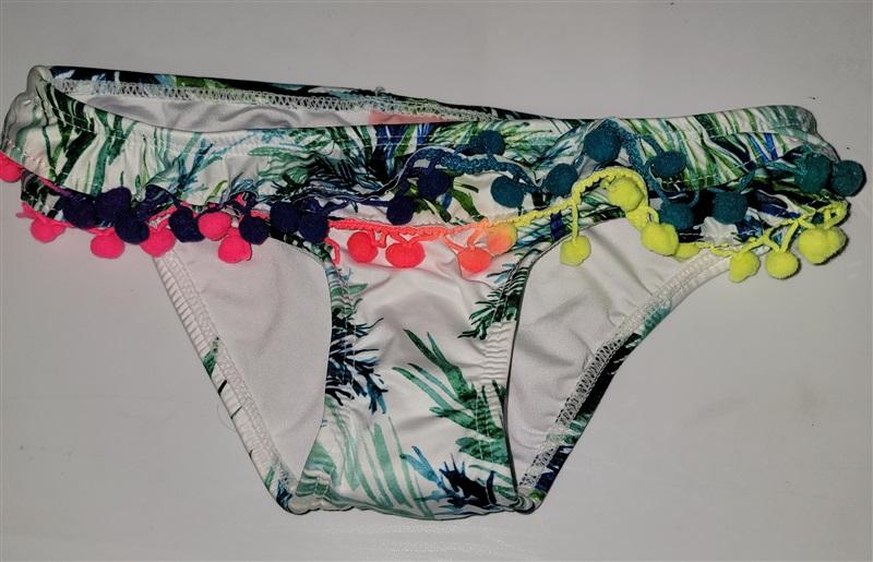 NWOT PIlyq 8 Girls Palms Pom Pom Bikini Bottom 98340
