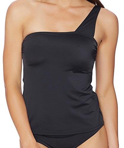 NWT Nautica XS One Shoulder Soho Solids Tankini NA40247 Black 98357