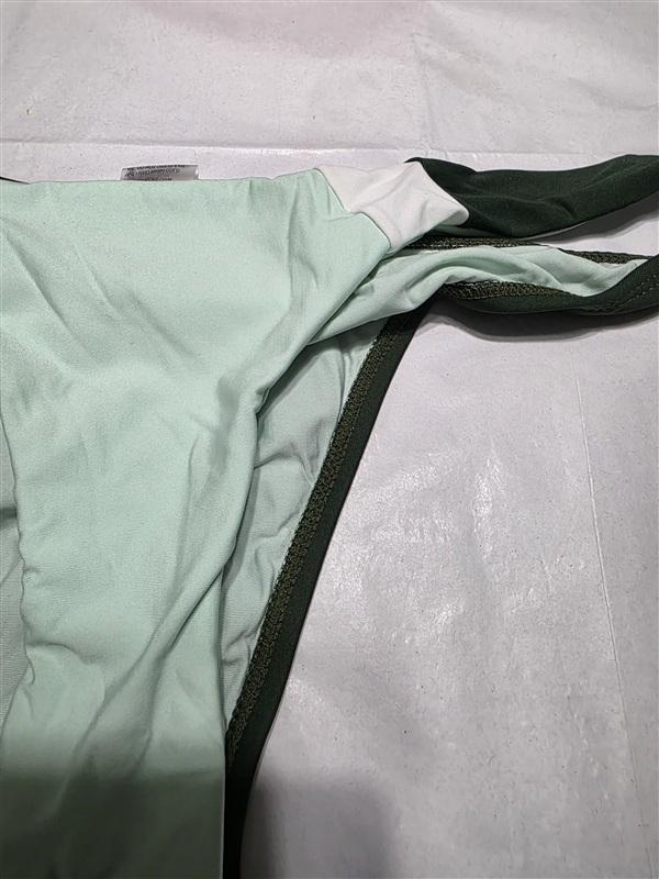 NWT Pilyq Azura Color Block L Cheeky Ruched Bikini Swim Bottom #98358