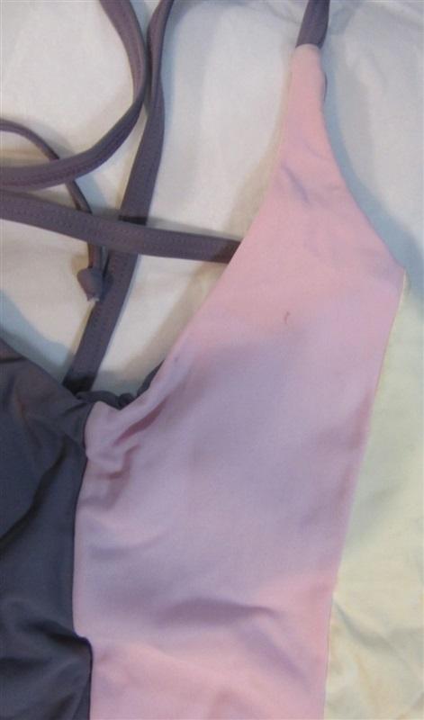 NWOT Pilyq S Multi Color Block Farrah 1 PC Purple Swimsuit 98515