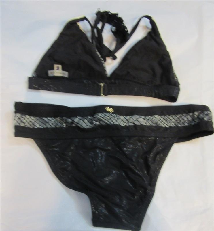 NWT Pilyq S Boa Color Block Triangle Top Bikini Swim Bottoms #98520