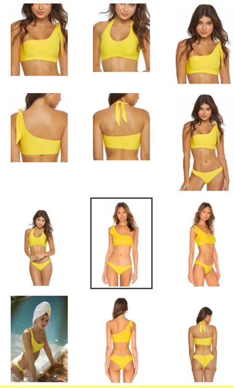 NWOT Pilyq S Marigold 1 Shoulder Top Bikini Swim Bottoms #98523