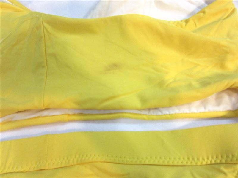 NWOT Pilyq S Marigold 1 Shoulder Top Bikini Swim Bottoms #98523