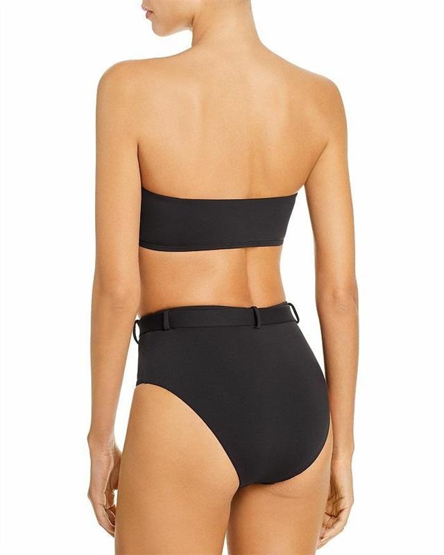 NWT Aqua Swim L Belted High-Waist Bikini Swim Bottom 98575