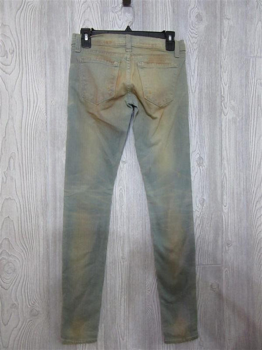 NWOT J. Crew 27X31.5 Distressed Skinny Light Wash Low Rise Sample Jeans 98580