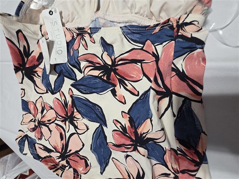 NWT Anne Cole Studio S High Neck Halter Bondi Tankini 98639