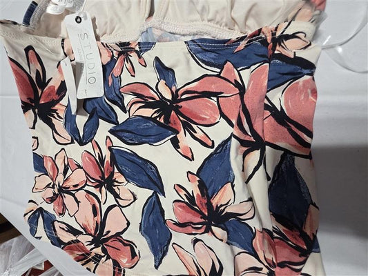 NWT Anne Cole Studio S High Neck Halter Bondi Tankini 98639