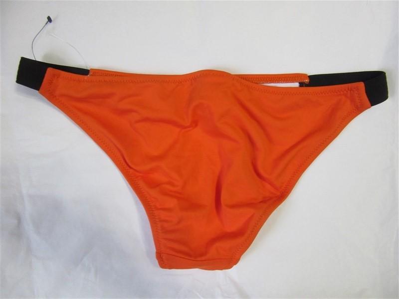 NWT Ralph Lauren XS Orange Black tab Bikini Swim Bottom #98675