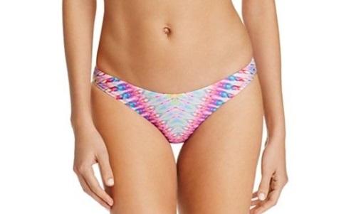 NWOT Pilyq Tie Dye S Reversible Ruched Bikini Swim Bottom #98708