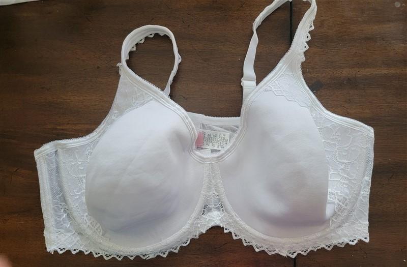 NWOt Comfort Choice 48D Lace & Deluster Underwire Bra White #98798