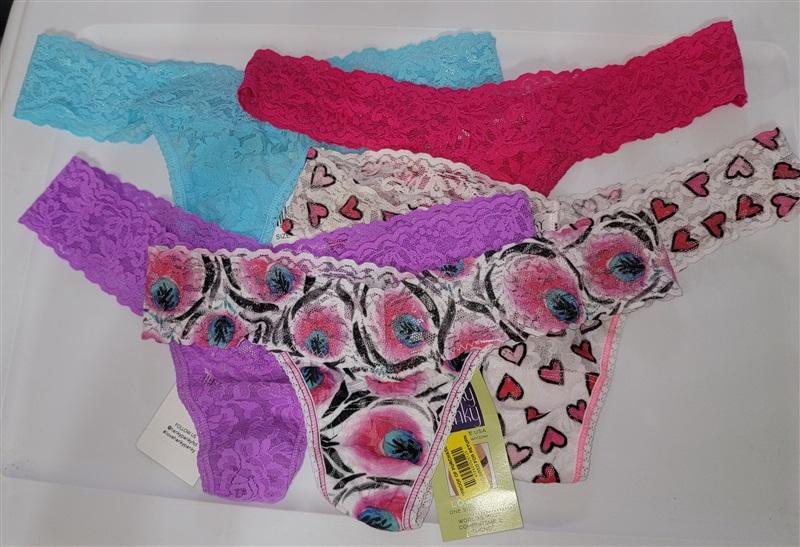 NWT Hanky Panky 5pr Signature Lace Low Rise Thong Underwear 98826