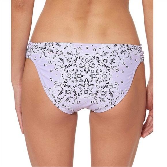 NWT Jessica Simpson M LAVENDER Bandana Side Shirred Swim Bottom 99076