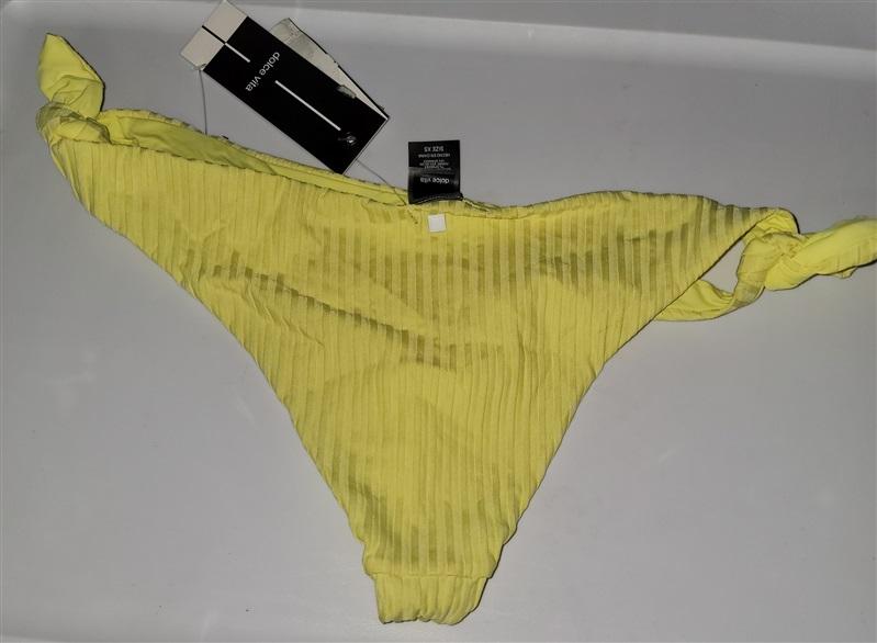 NWT DOLCE VITA TIE SIDE BIKINI BOTTOM Acid Lemonade Yellow 99077