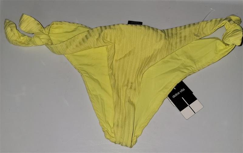 NWT DOLCE VITA TIE SIDE BIKINI BOTTOM Acid Lemonade Yellow 99077