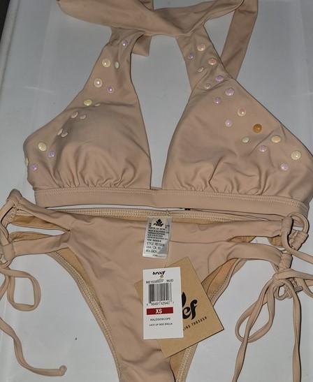 NWTD Reef XS Kaleidoscope Pearl Studded Bikini 2 Pc 99083