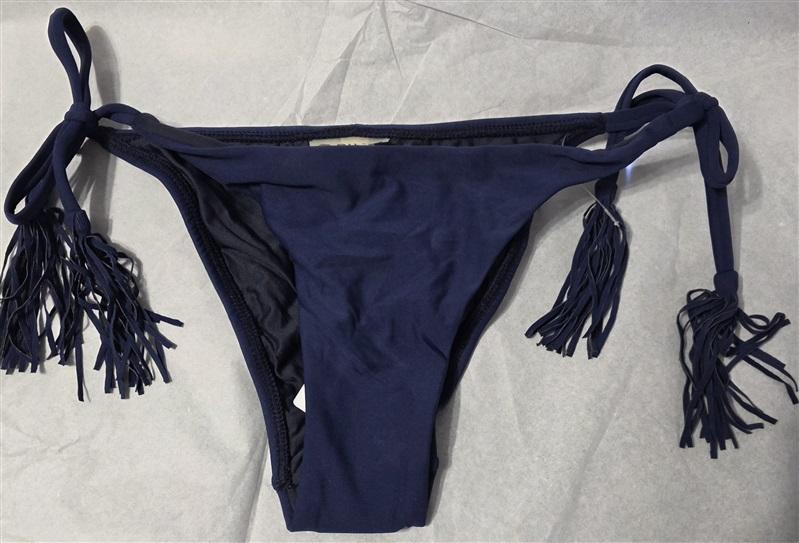 NWOT Pilyq Starlight S Navy Side-Tie Cheeky Bikini Swim Bottom #99101