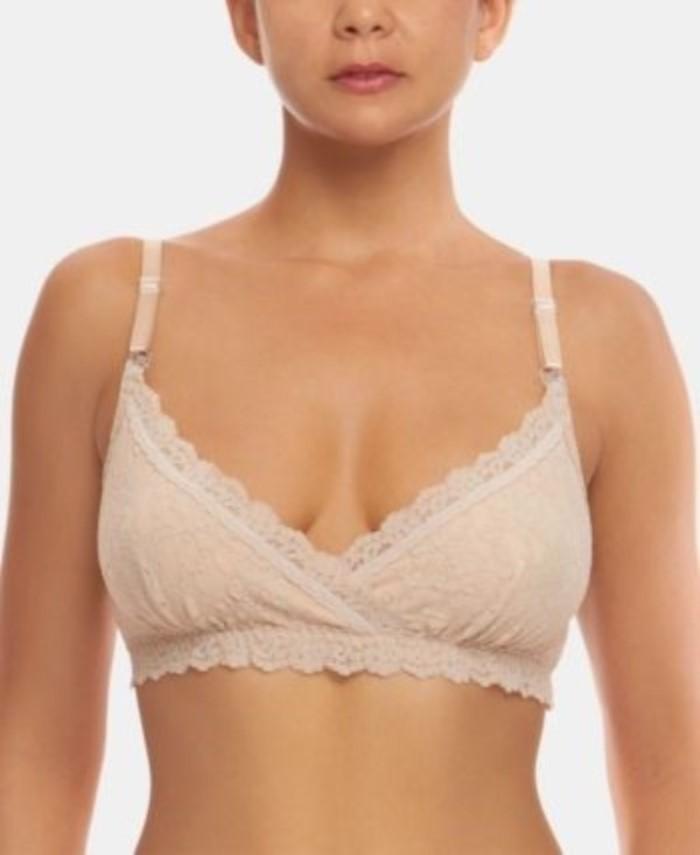 NEW Hanky Panky S Signature Lace Nursing Bralette 487624 Beige #99120