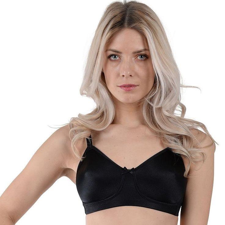 NWT Carnival 32G Wire Free Minimizer Bra 517 Black 99163