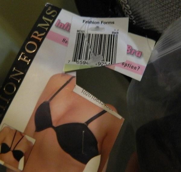 NWT Fashion Forms 36B Bra Infinite Options MC527 Black #99181
