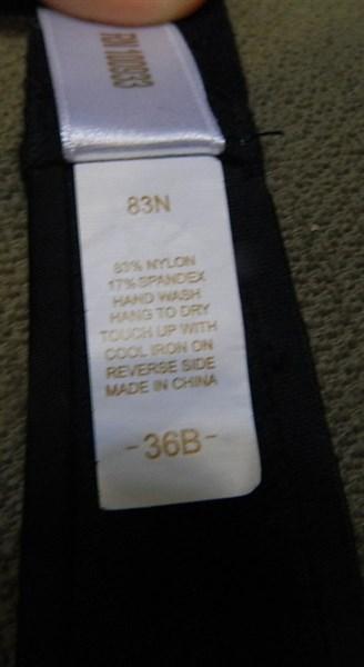 NWT Fashion Forms 36B Bra Infinite Options MC527 Black #99181