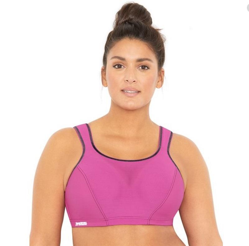 NWT Glamorise 34C Camisole Wire Sport Bra 9160 Pink 99251
