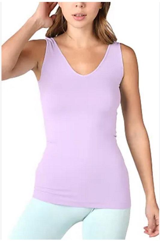 NWT Yummie Tummie S/M Stephanie 2-Way Tank Top YT4-108 Purple 99257