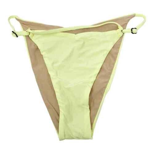 NWOT Basta Solid Yellow SZ 10 Strappy Cheeky Bikini Swim Bottom #99282
