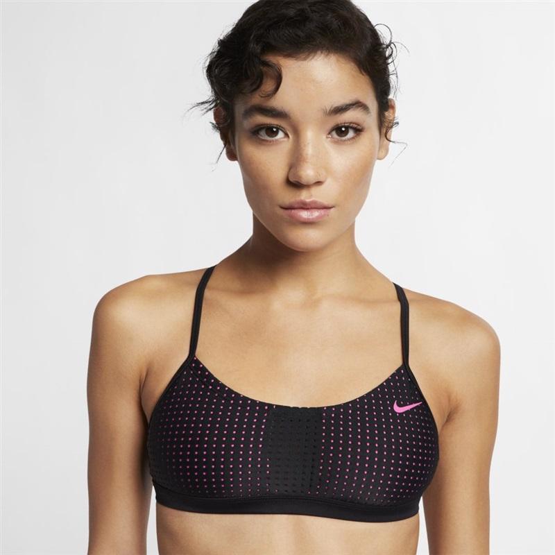 NEW Nike XL ISport Crossback Bikini Mesh Swim Top Black 99301