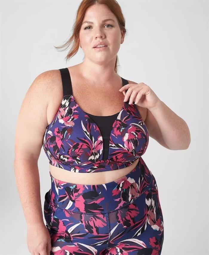 NWT Lane Bryant LIVI 38DDD Active Medium-Impact Wicking Wireless Sport Bra 99377