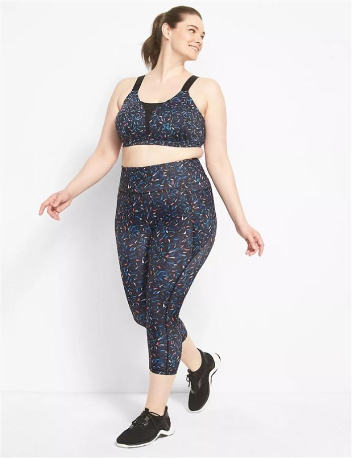 NWT Lane Bryant LIVI 38G Active Medium-Impact Wicking Wireless Sport Bra #99380