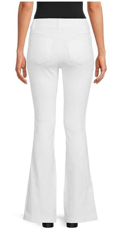 NWT Spanx L Flare Leg High Rise Stretch Jeans 20349 White 99438