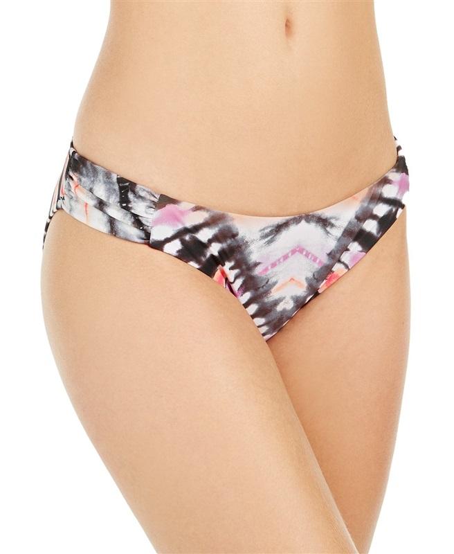 NWOT Bar iii Ink-Dye M Side-Tab Tie-Dye Cheeky Bikini Swim Bottom #99448