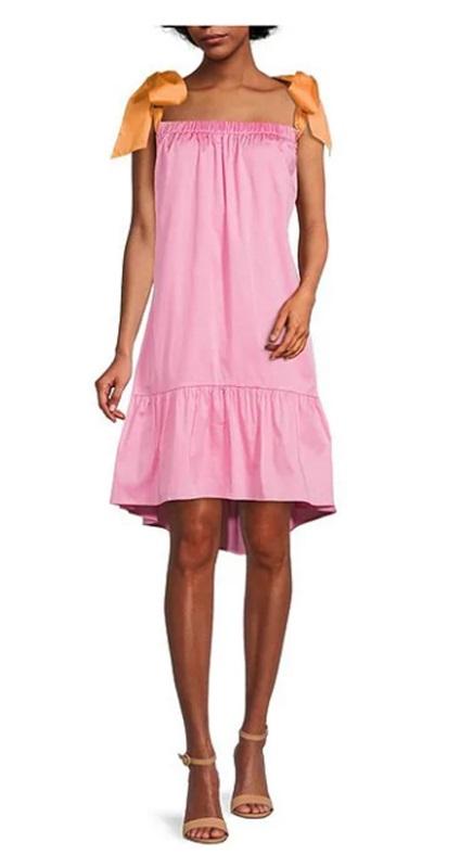 NWT Antonio Melani x Kimberly Whitman 8 Caroline Bow Shoulder Tie Sundress 99521