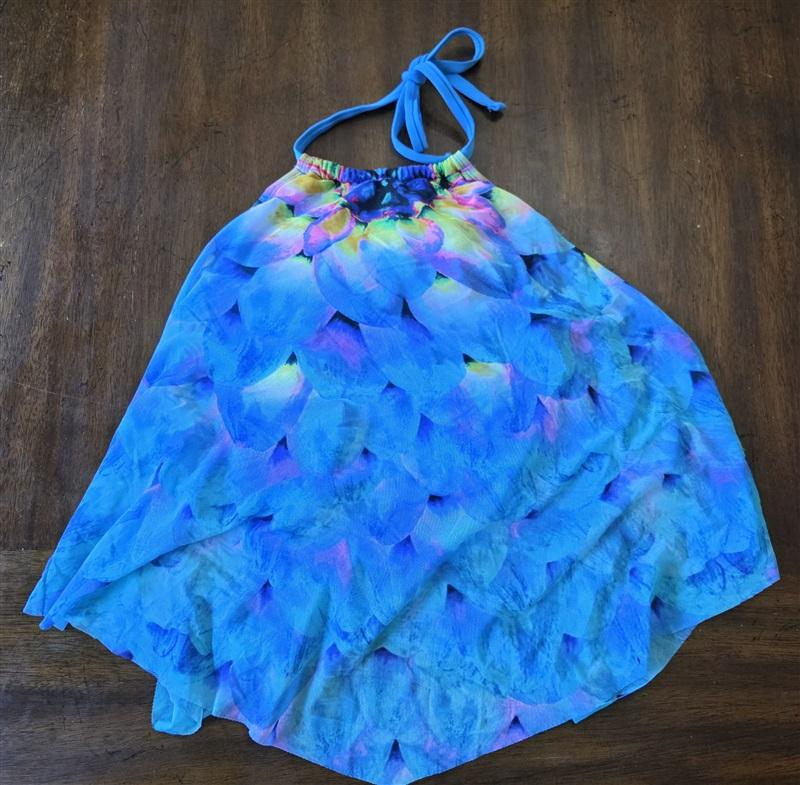 NWT Coco Reef Silent Bloom 34C Blue Layered Underwired Tankini Swim Top #99553