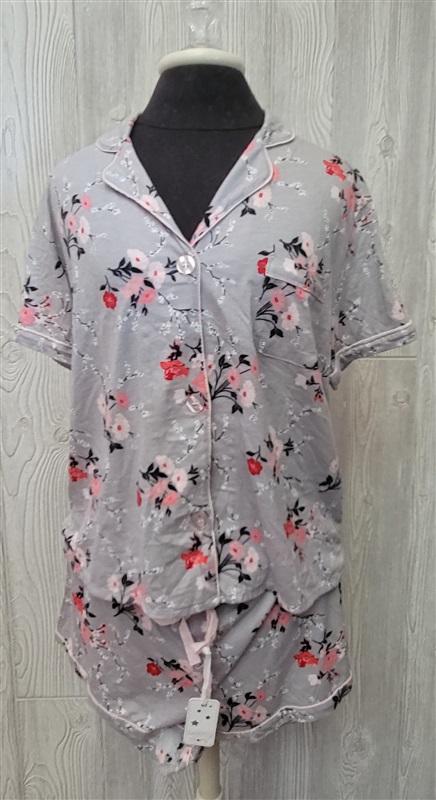 NWT Seeing Stars L Cherry Blossom Pajama Set Shorts 99589