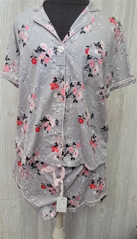 NWT Seeing Stars L Cherry Blossom Pajama Set Shorts 99589