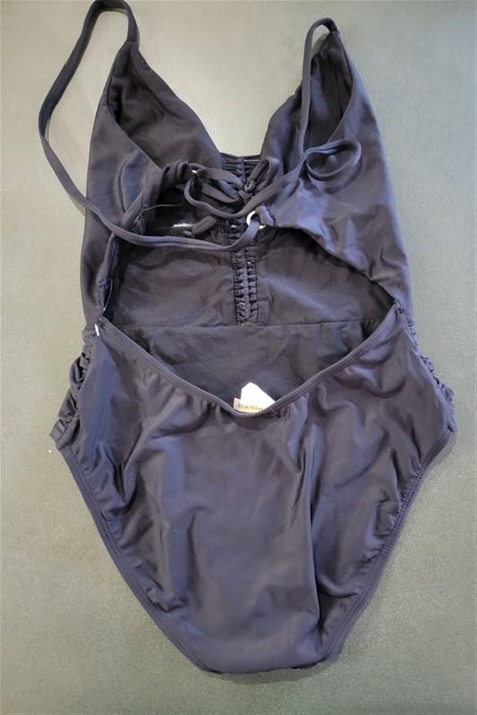 NWOT PilyQ S Victoria Lace Cruise Wear Black 1PC Lace up Swimsuit 99593