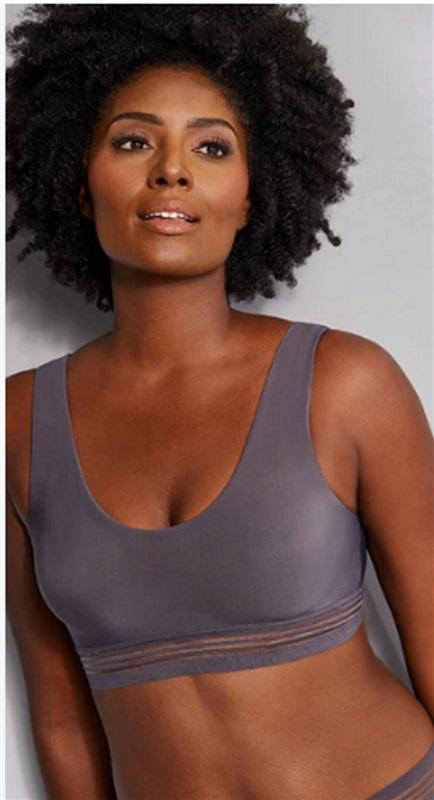 NWT Le Mystere S Second Skin Bralette 8221 Gray 99629