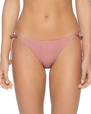 NWT Isabella Rose Bondi Paris M Solid Ribbed Side-Tie Bikini Swim Bottom #99652