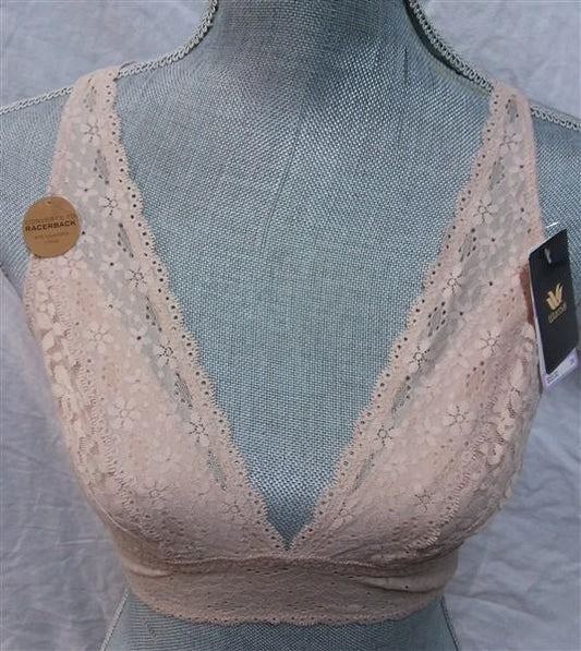 NWT Wacoal 32 Halo Lace Soft Cup Bra 811205 Beige 99683