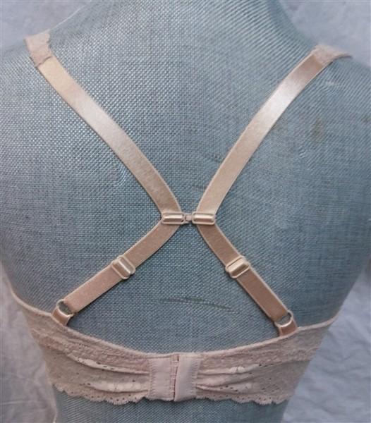 NWT Wacoal 32 Halo Lace Soft Cup Bra 811205 Beige 99683