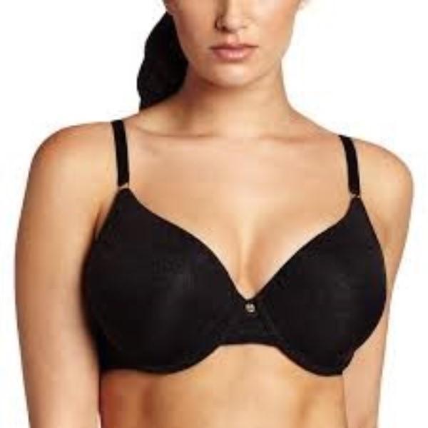 NWT Natori 32D Sheer Jacquard Full Fit Contour Underwire Bra 136059 Black #99690