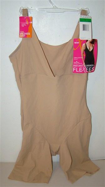 NWOTD Flexees XL Wear Your Own Bra Take Inches Off Singlet 2556 Beige #99695