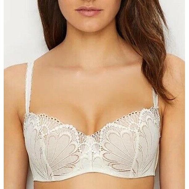 NWT Wonderbra 32C Ivory Refined Glamour Balconette Bra 99762
