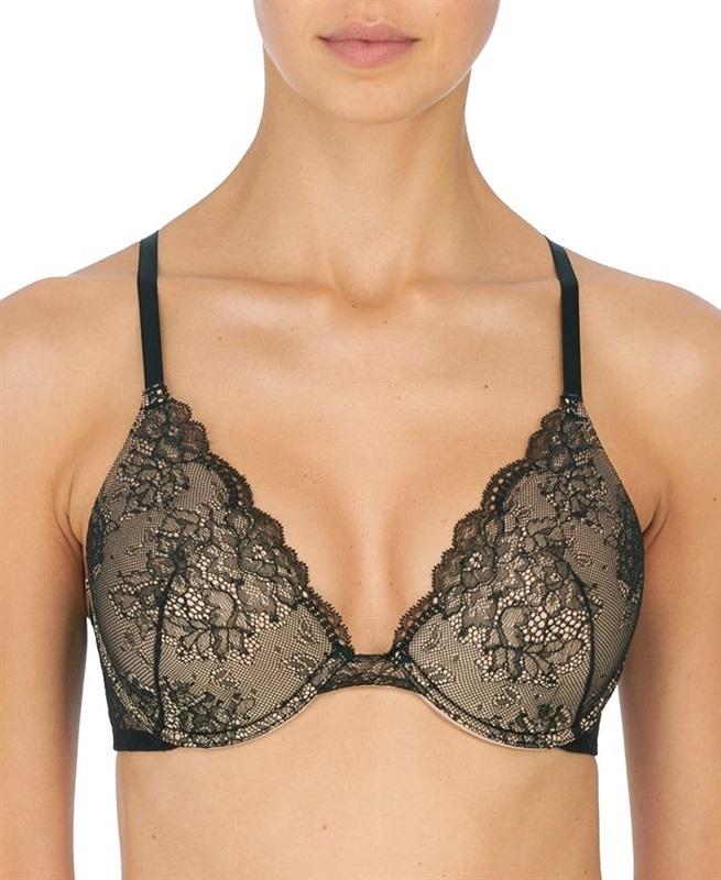 NWPT Natori 34DDD Vivid Full Fit Contour Underwire Bra 731209 Black 99793