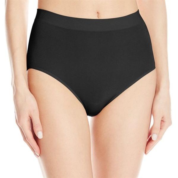 NWT Wacoal B Smooth Brief Panty 838175 Black Sz X Large #99796