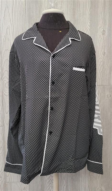 NWT EPTM M The Perfect Example Drip Flame Black Polka Dot Shirt 99820