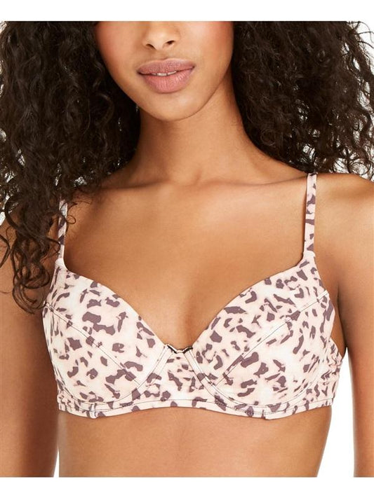 NWT What We Wore S Lydia Bralette Tortoise Shell Swim Top 99844