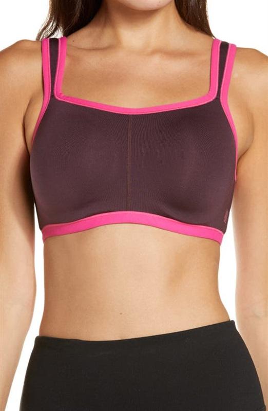 NWT Natori Yogi 32C Yoga Sports Bra Purple & Pink 731050 #99889